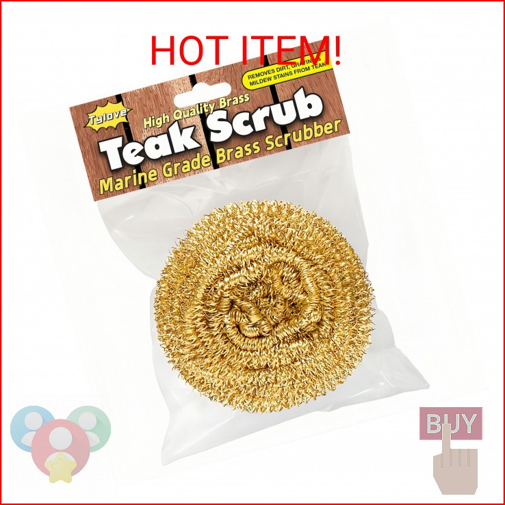 Marine Grade Brass Teak Scrubber not Cheap Stainless Steel Scrub Scouring Pad |