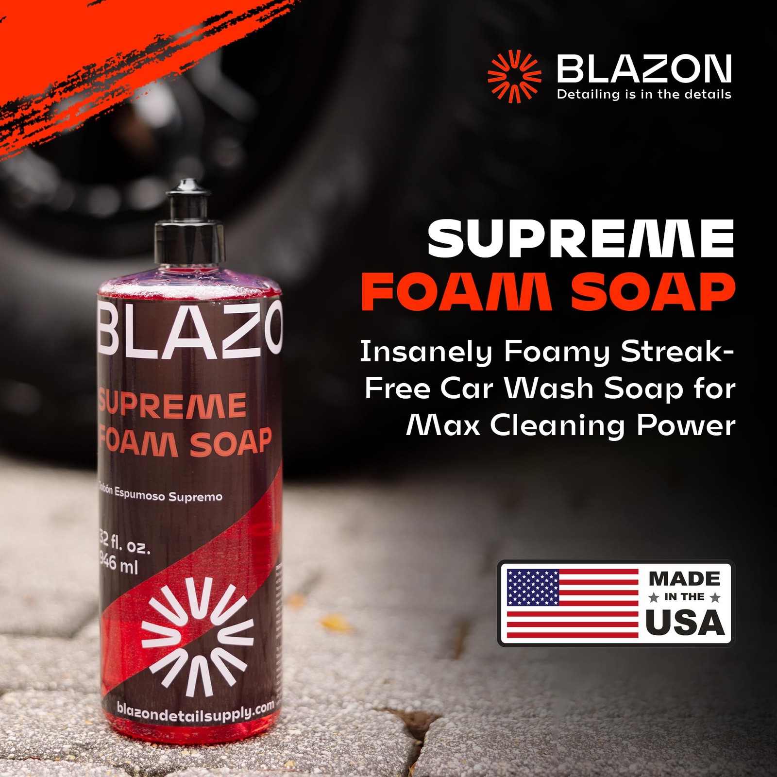 BLAZON Supreme Foam Soap (XL 32 oz) Insanely Foamy Streak-Free Car Wash Soap …