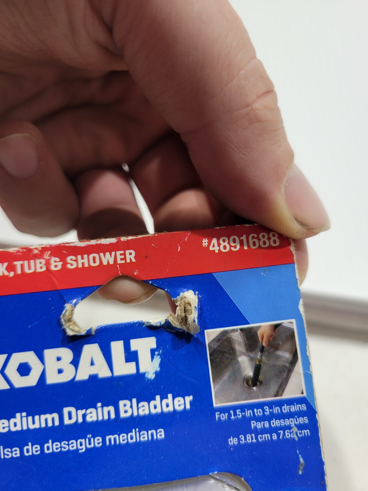 KOBALT Medium Drain Bladder Clog Cleaner Remover for 1.5in to 3in Drains 4891688