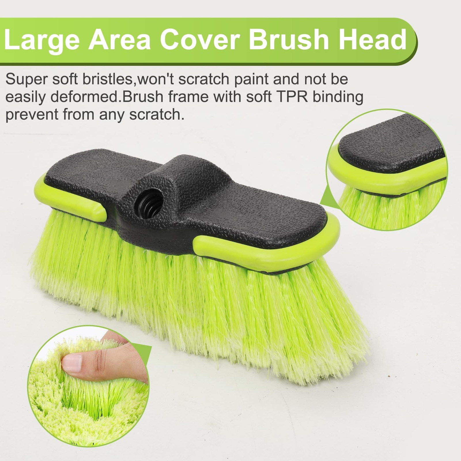“65” Car Wash Brush with Extendable Handle for RV, Boat, Truck, and Solar