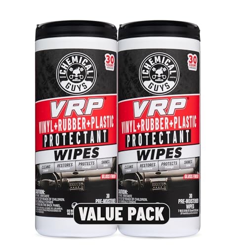 VRP Vinyl, Rubber, Plastic Shine and Protectant Wipes Canister (30 ct) (2