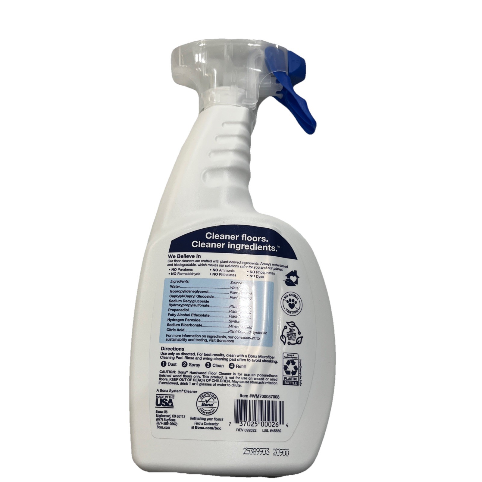 Bona Hardwood Floor Cleaner Spray 22 Fl Oz 650 Ml (2 Pack)