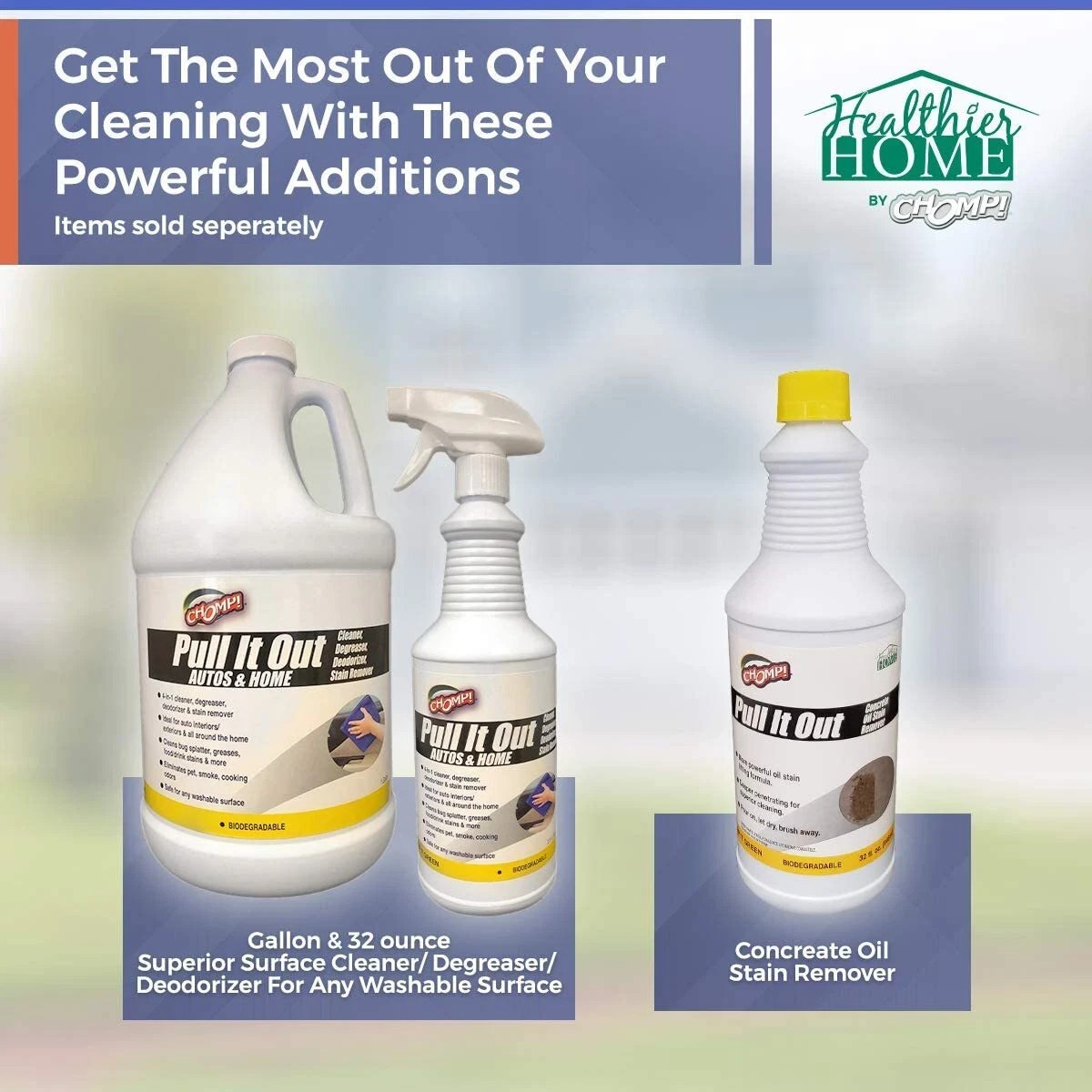 Chomp Pull It Out Oil/Stain Remover for Concrete Grease Remover for Garage Floor