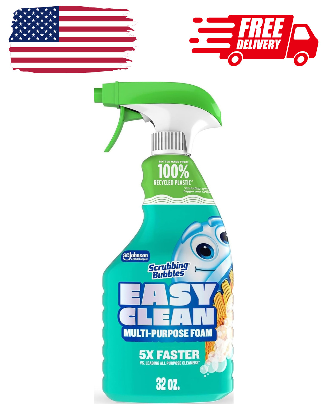 Scrubbing Bubbles Fast-Acting Foam Bathroom Cleaner – Shower & Tile, 32oz