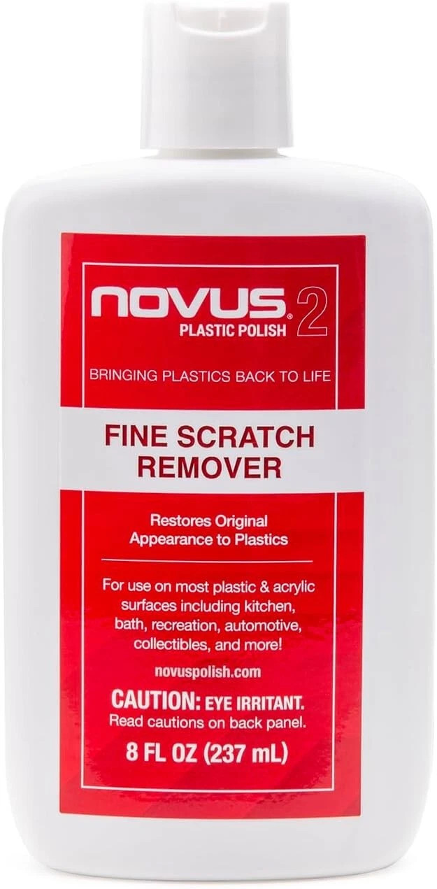 Novus #2 Plastic Polish Fine Scratch Remover 8oz Acrylic Cleaner Restore