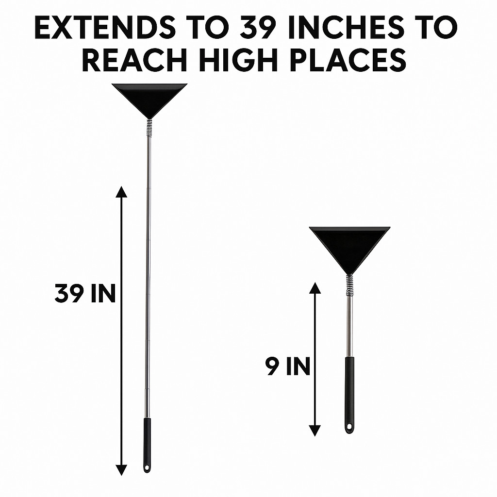 Extendable Telescopic 39 Inch Bathroom Window Shower Squeegee Long Reach