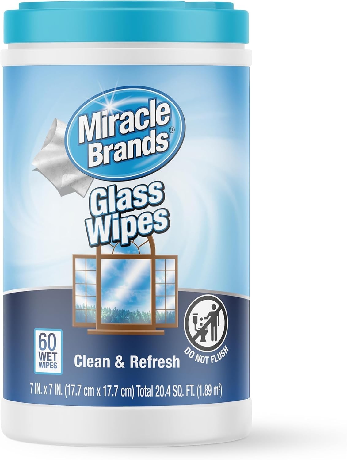 Pack Of 1 Disposable And Streak Free Cleaning Wipes For Mirrors Windows 60 Count