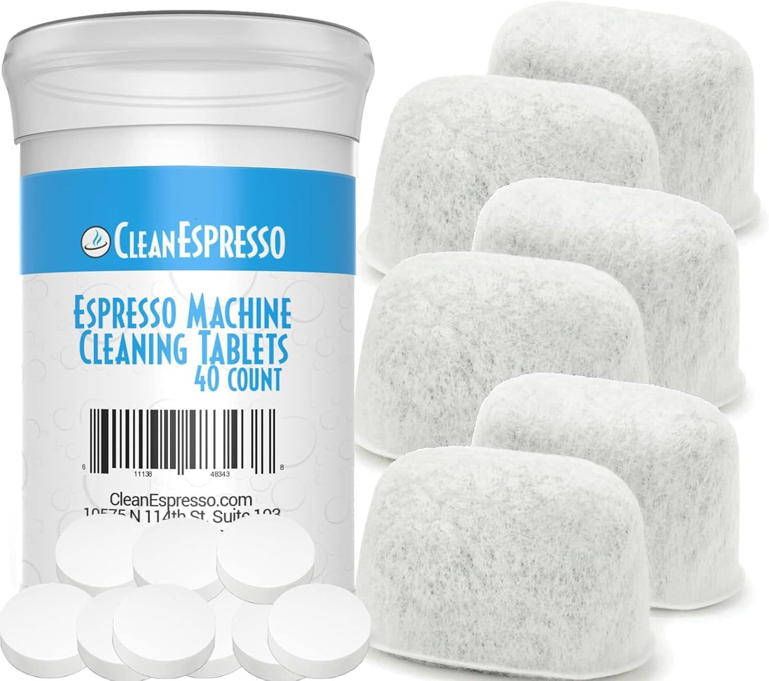 – Designed For Breville Cleaning Kit – 40 Cleaning Tablets and 6 Water Filters f