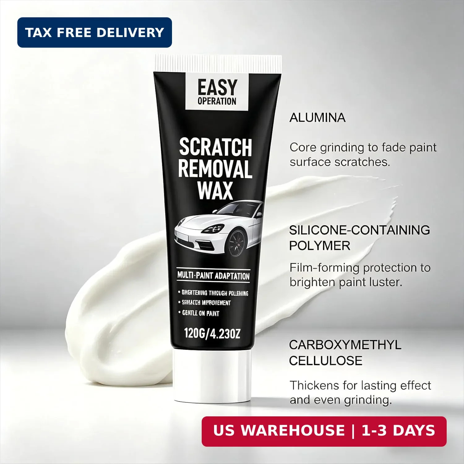 2026 New Premium Car Scratch Removal Wax, 120g Complete Car Scratch Remover Wax,