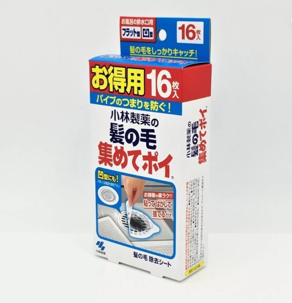 Kobayashi Drain Hair Catching Sticker 1 Box (16ct)