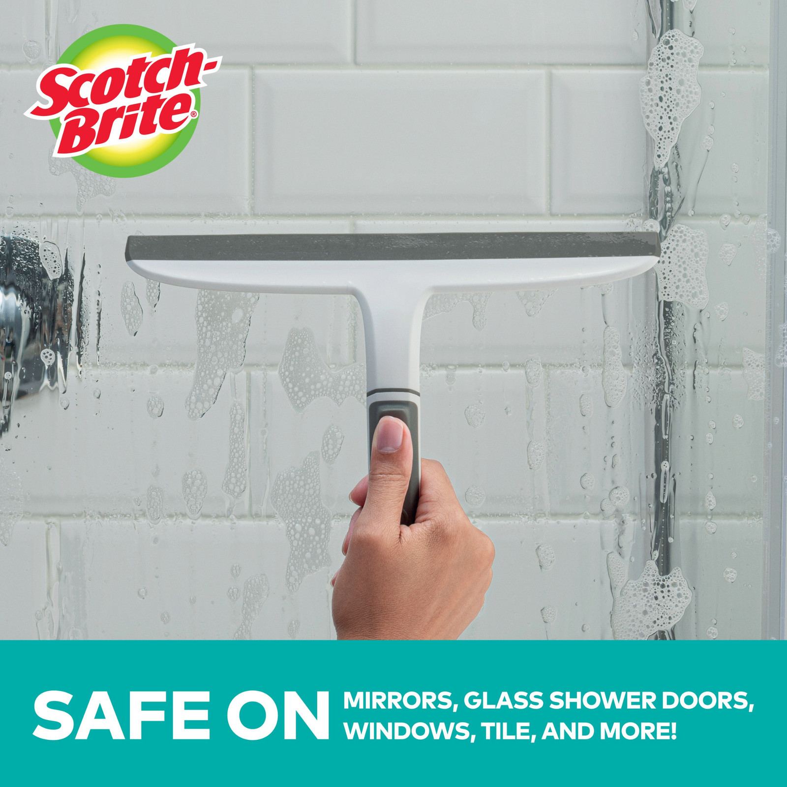 Scotch-Brite Streak-Free Squeegee: 10.188 in. x 7.5 in. x 1.5 in. [4-pack]