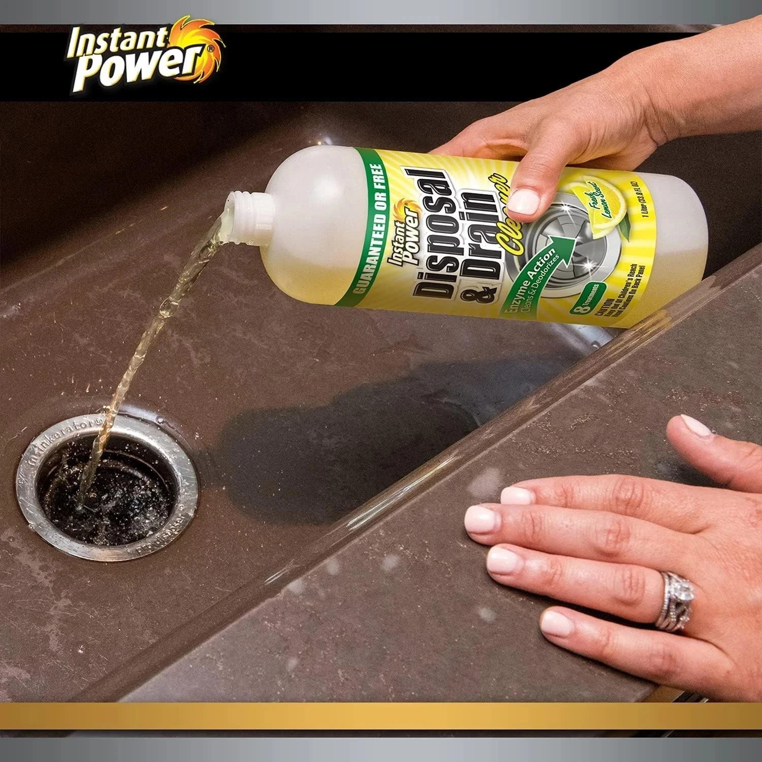 Disposal and Drain Cleaner Liquid Enzyme Clog Remover Cleans Deodorizes 33.8 oz