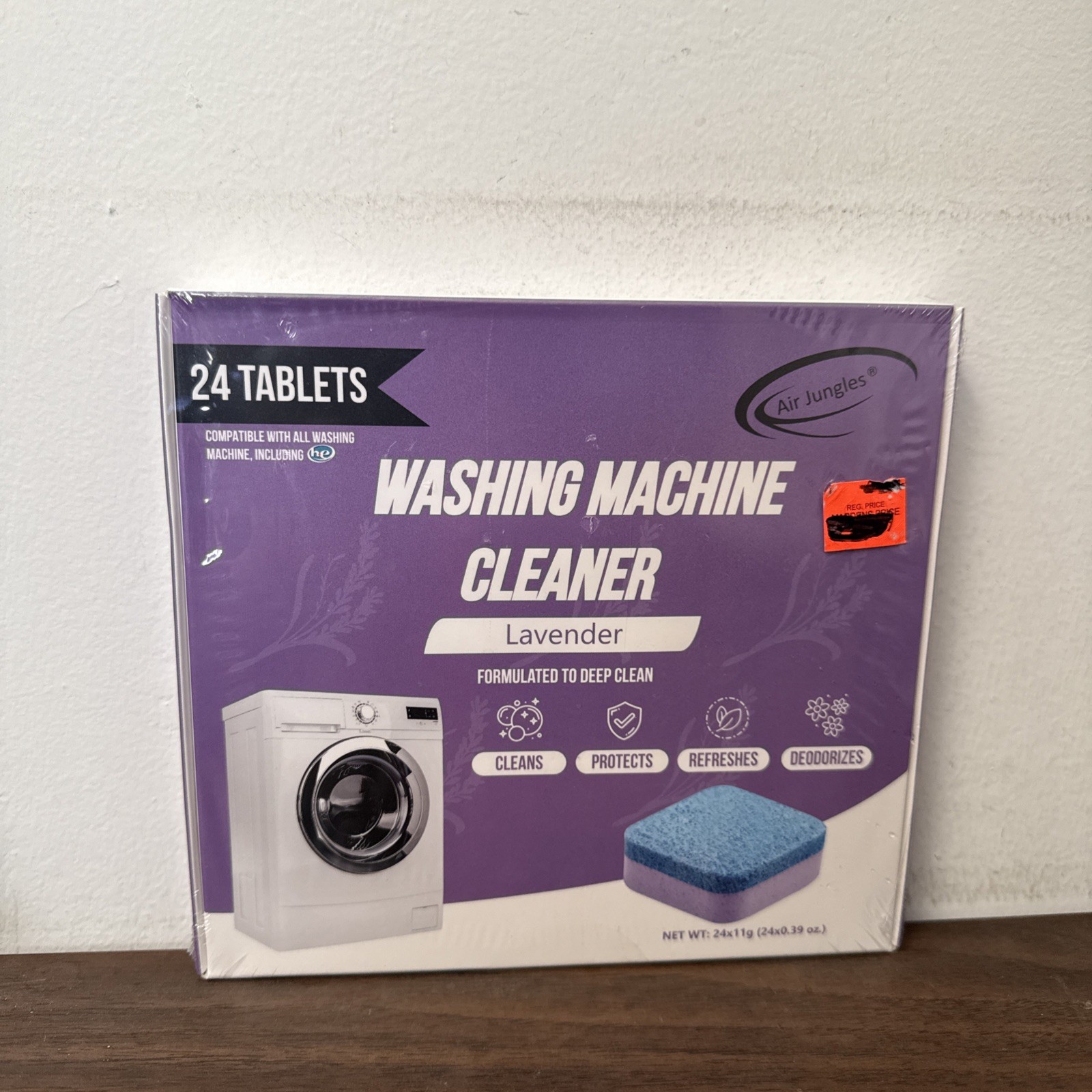 Washing Machine Cleaner Tablets 24 Count, Lavender Scent, Deep Cleaning Laund…