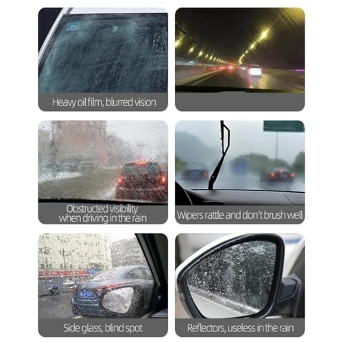 Glass Emulsion Cleaner,Glass Emulsion Oil Film Remover for Car Windshield,