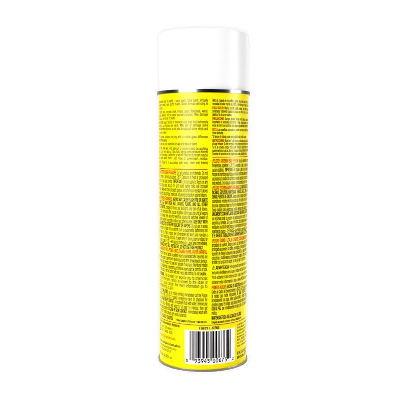 Goof Off FG673 Graffiti Remover, Opaque Viscous Liquid, 16 oz Aerosol Can Clear
