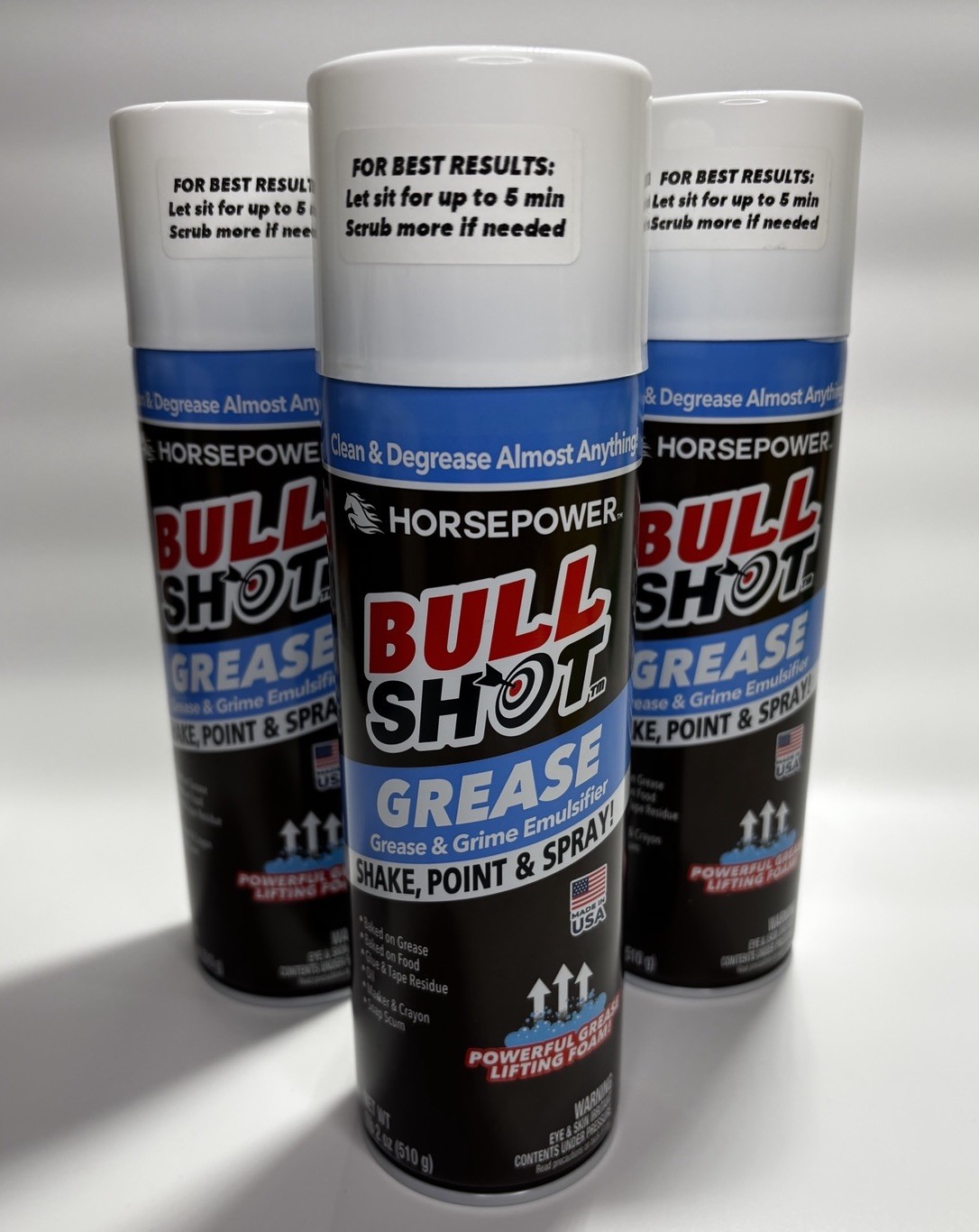 x3 Cans – Bull Shot Degreaser Pro Foaming Grime Remover Spray Made USA