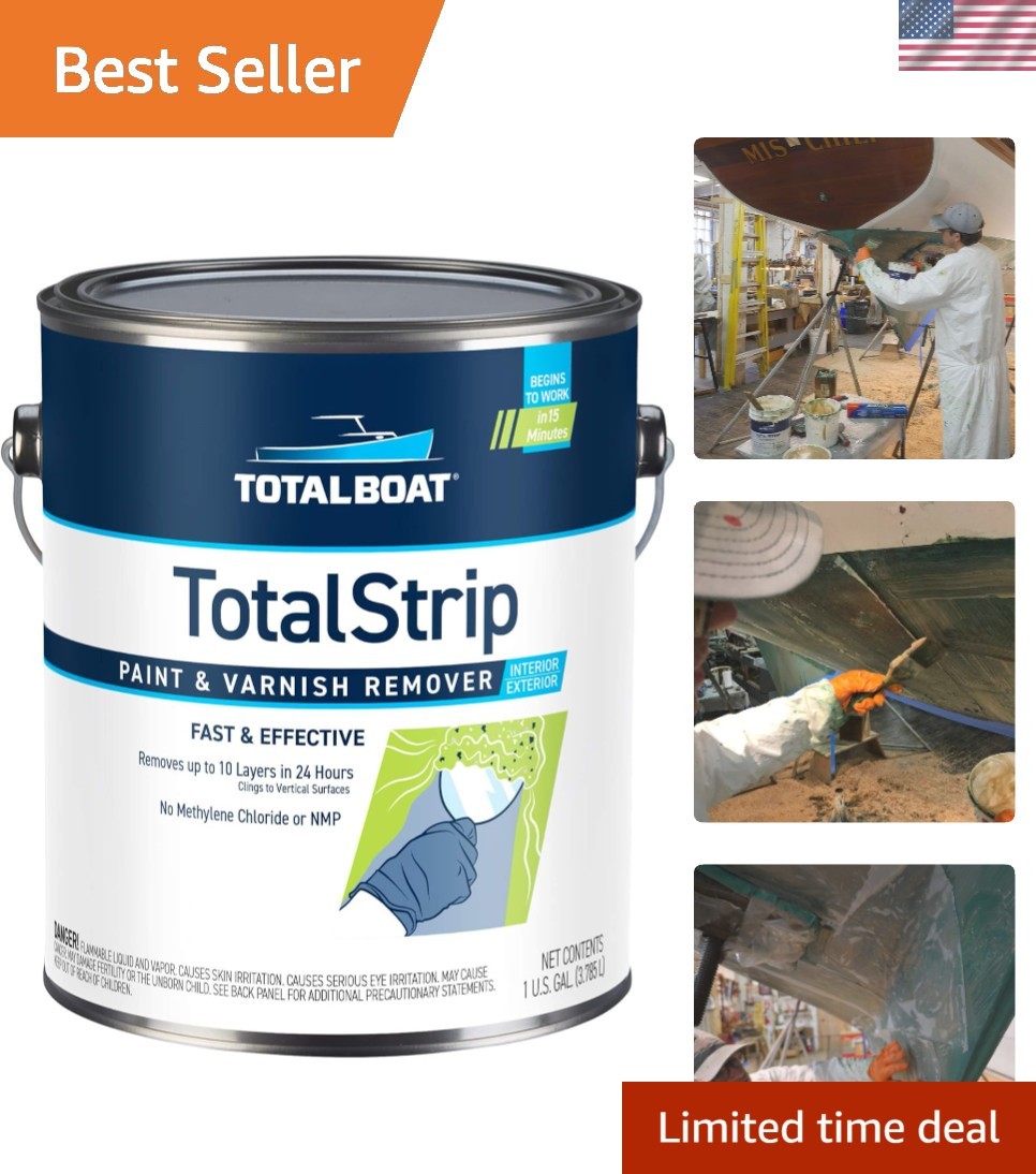 TotalStrip Fast-Acting Heavy Duty Gel Paint and Varnish Remover – No Methylen…