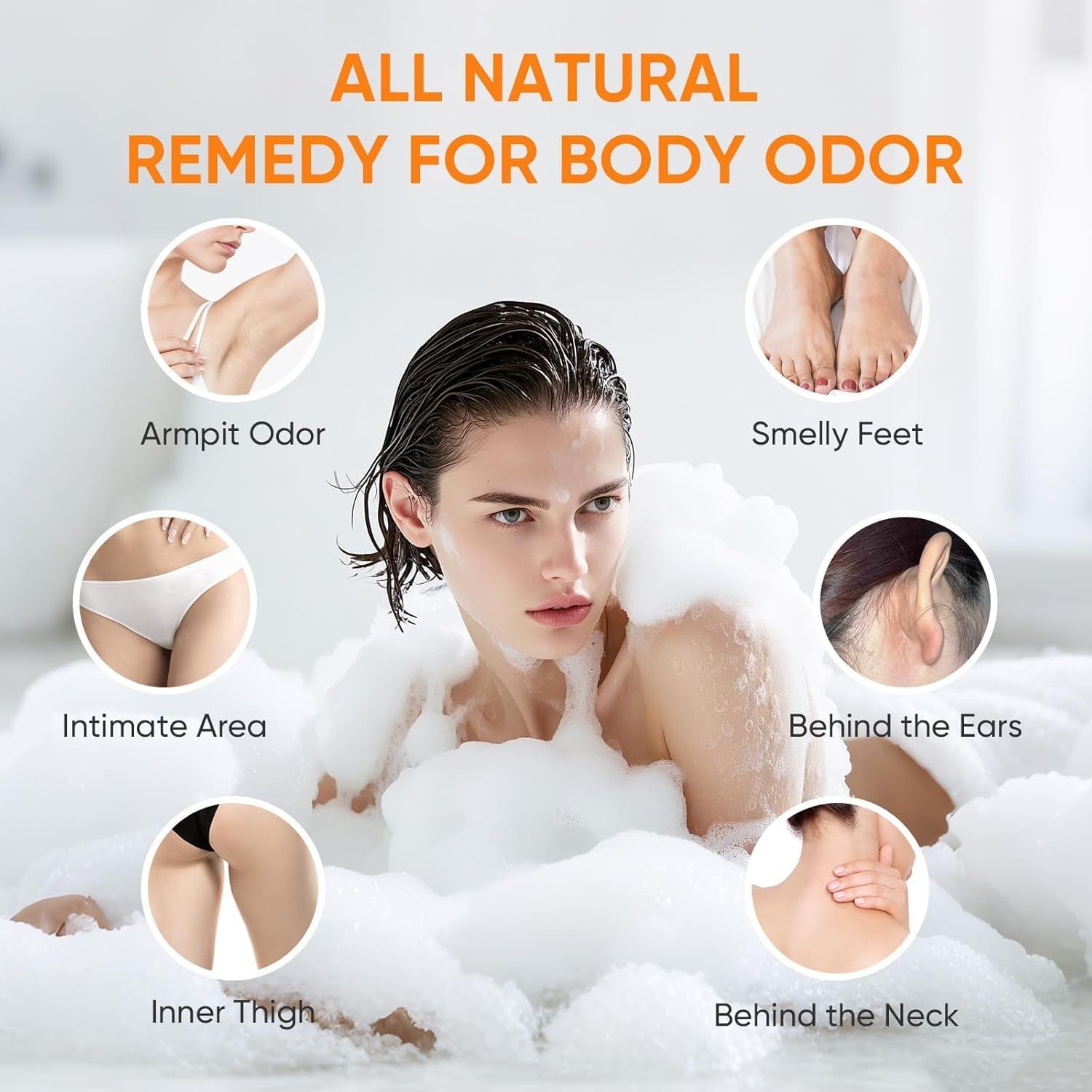 Persimmon Soap Bar for Body Odor Control – 3 PCS Natural Body Wash Soap for for