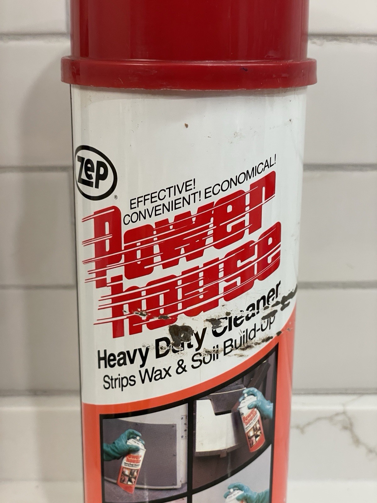 Vtg Zep Powerhouse Heavy-Duty Cleaner Wax Stripper 1 lb 6.5 oz Used Mostly Full