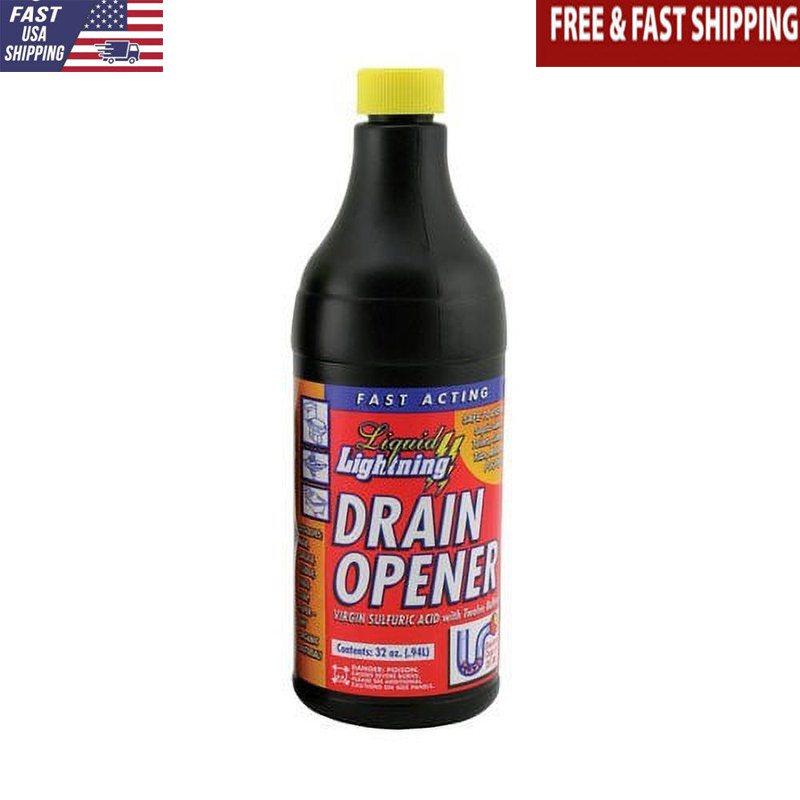 32 Fluid Ounce Drain Cleaner Fast Acting Septic Safe Sinks Tubs Toilets House