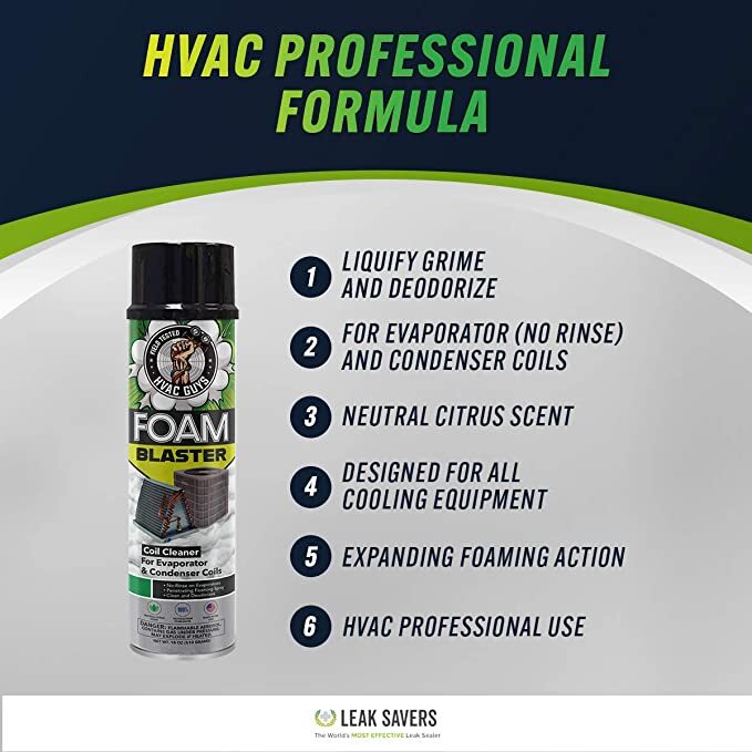 HVAC Guys Foam Blaster – Coil Cleaner & Deodorizer for HVAC & Automotive Filters