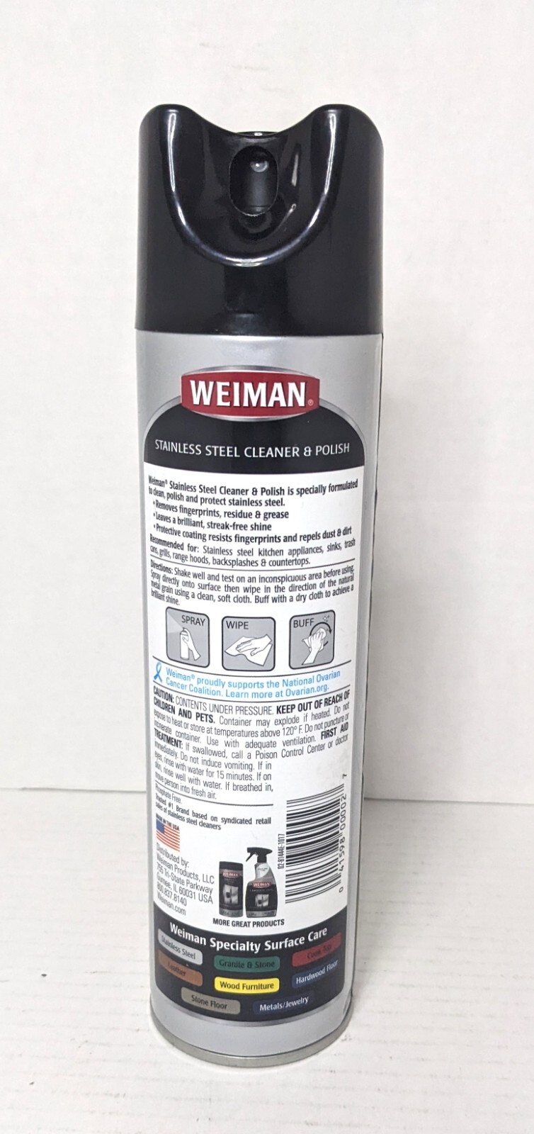 x2 WEIMAN Stainless Steel Appliance Stove Range CLEANER & POLISH Streak-Free