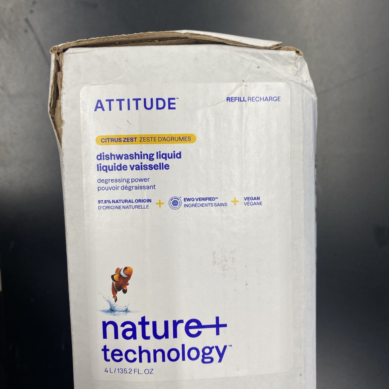 ATTITUDE Citrus Zest Dishwashing Liquid 135 Fl Oz EWG Verified Eco Friendly