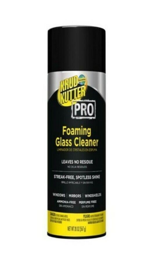 6 Cans 20oz Krud Kutter Pro No Scent Foaming Glass Cleaner for Windows & Mirrors