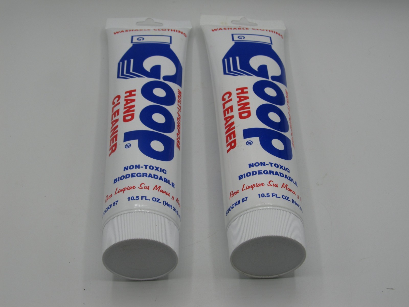 Lot of 2 GOOP Original Hand Cleaner Stain Remover Waterless 10.5 oz Tube x2 New