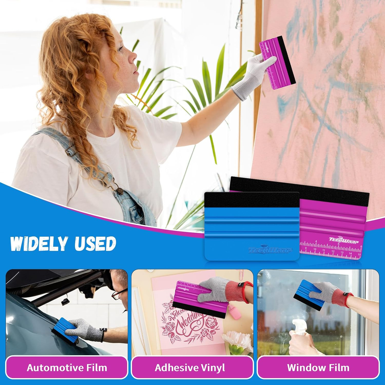Professional Squeegee for Vinyl, 20 PCS Plastic Felt Squeegee Tool Decals Inkjet