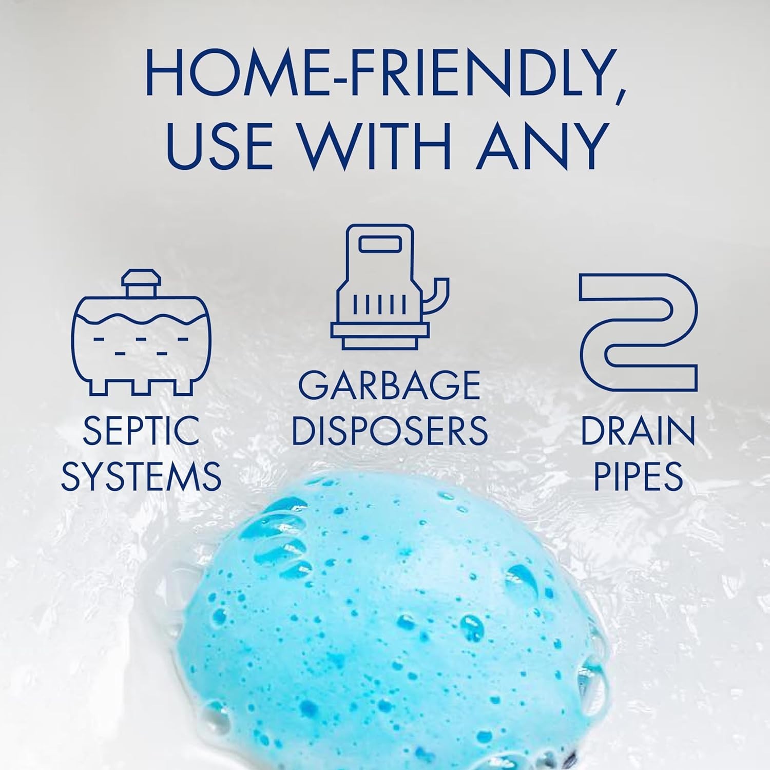 Lemon-Scented Garbage Disposer Cleaner – Foaming Action, 16 Non-Toxic Packets