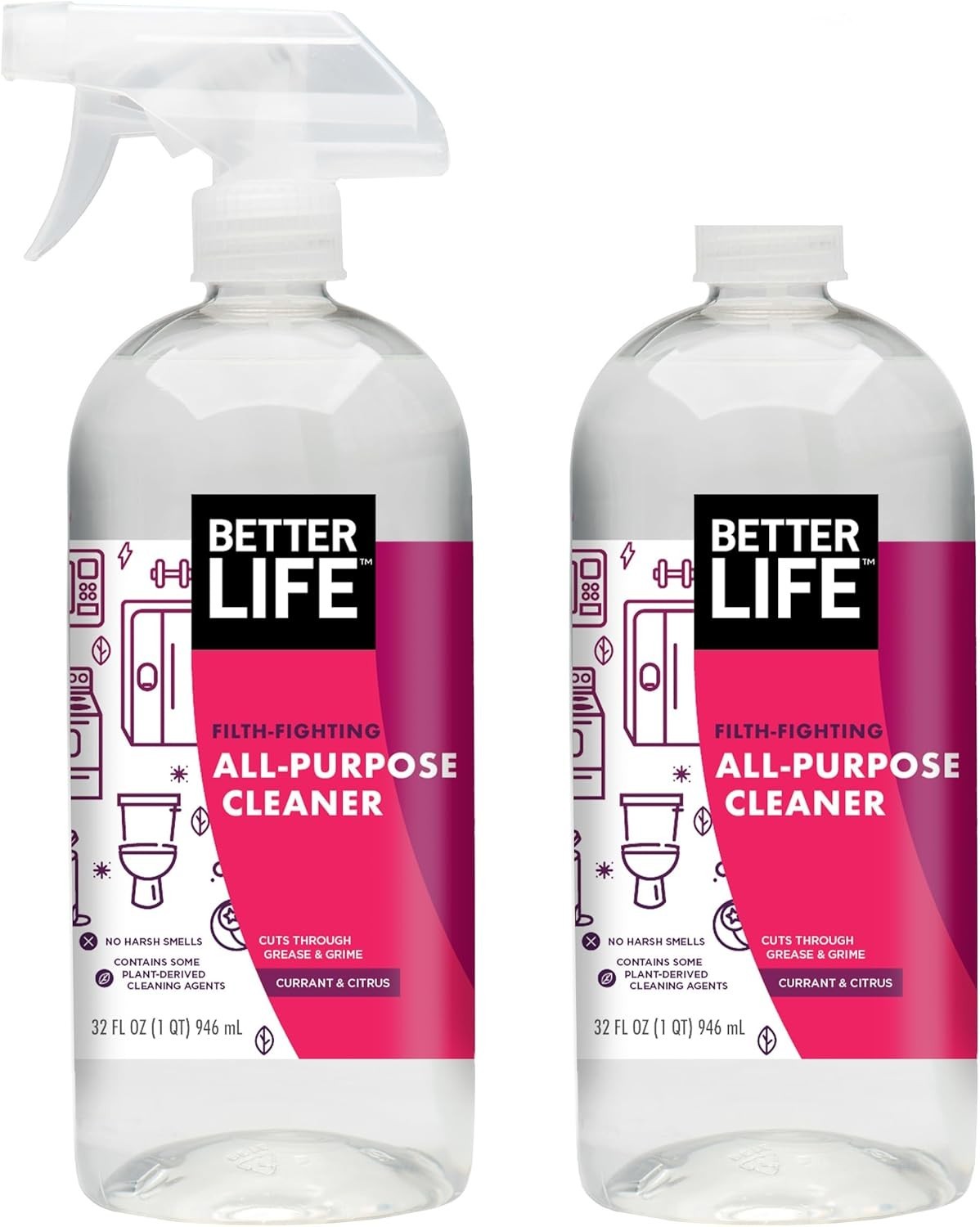 All Purpose Cleaner 2-Pack 32oz Citrus Currant Natural Plant-Based Spray