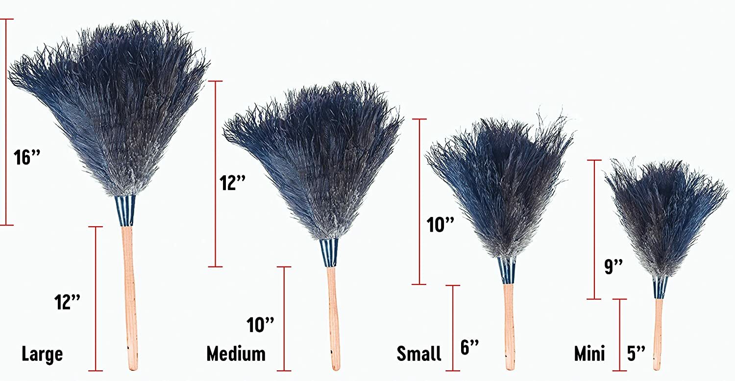 GM Ostrich Feather Duster (Sizes: 14″, 16″, 22″, 28″) Feather Color: Black