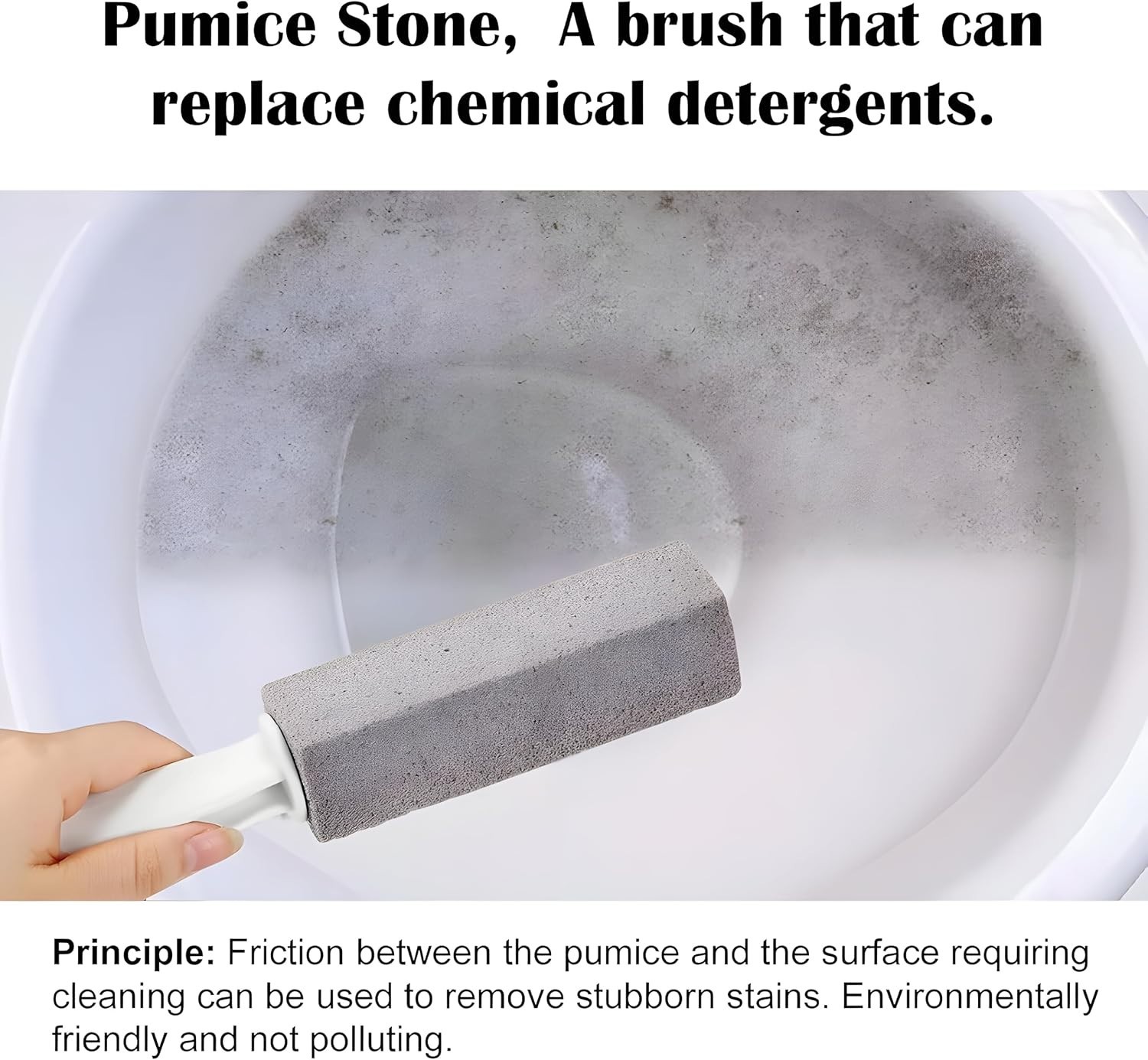 Eco-Friendly 2-Pack Toilet Bowl Pumice Cleaner with Ergonomic Handle – Unscented