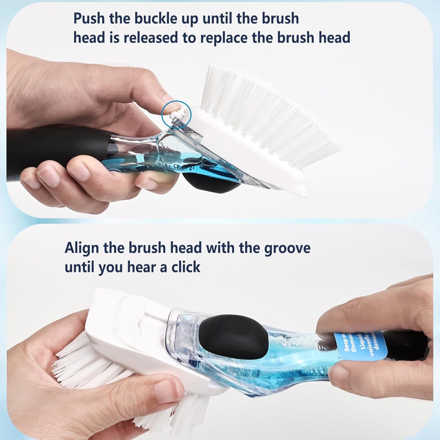 4 Pack Brush Refills for OXO Dish Brush, Brush Head Replacement OXO Dish Brush