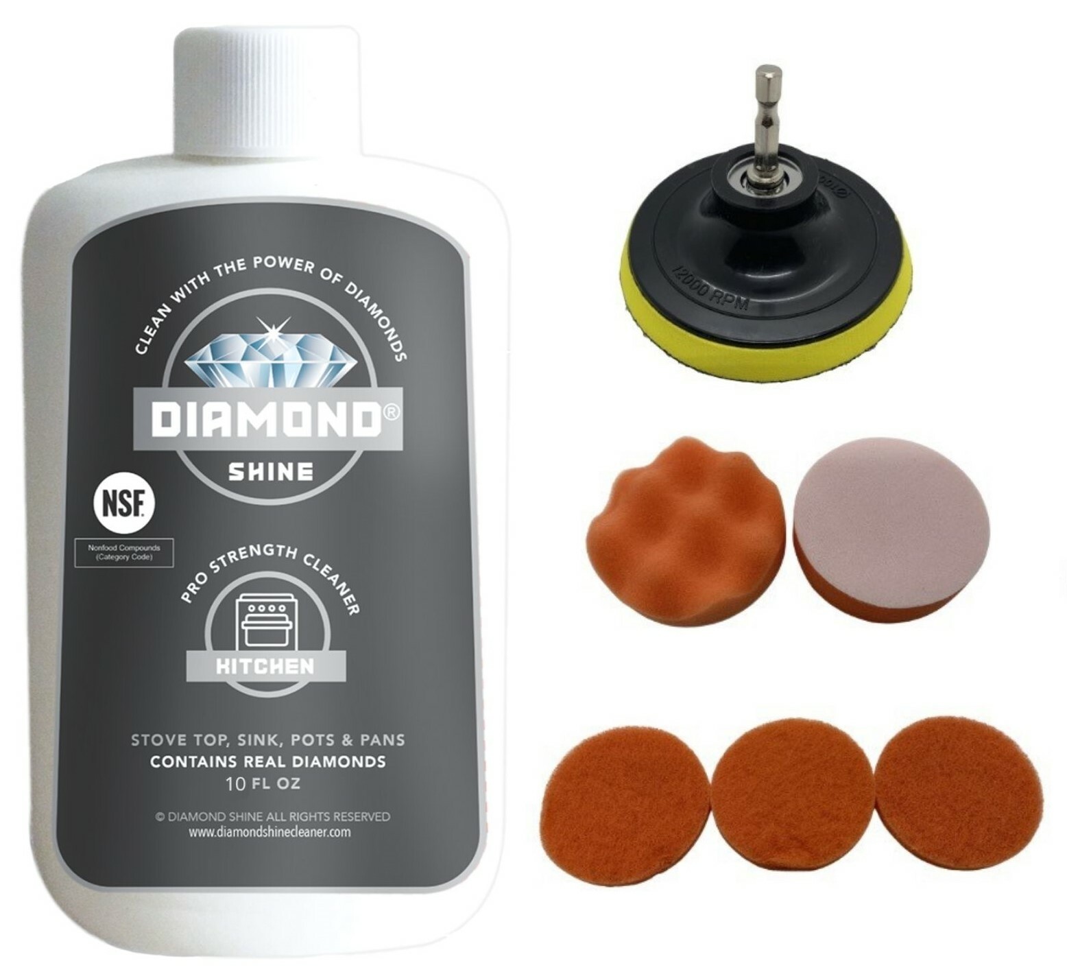 Diamond Shine Ultimate Cooktop Cleaner Combo Pack Smooth Top, Range Top, Ceramic
