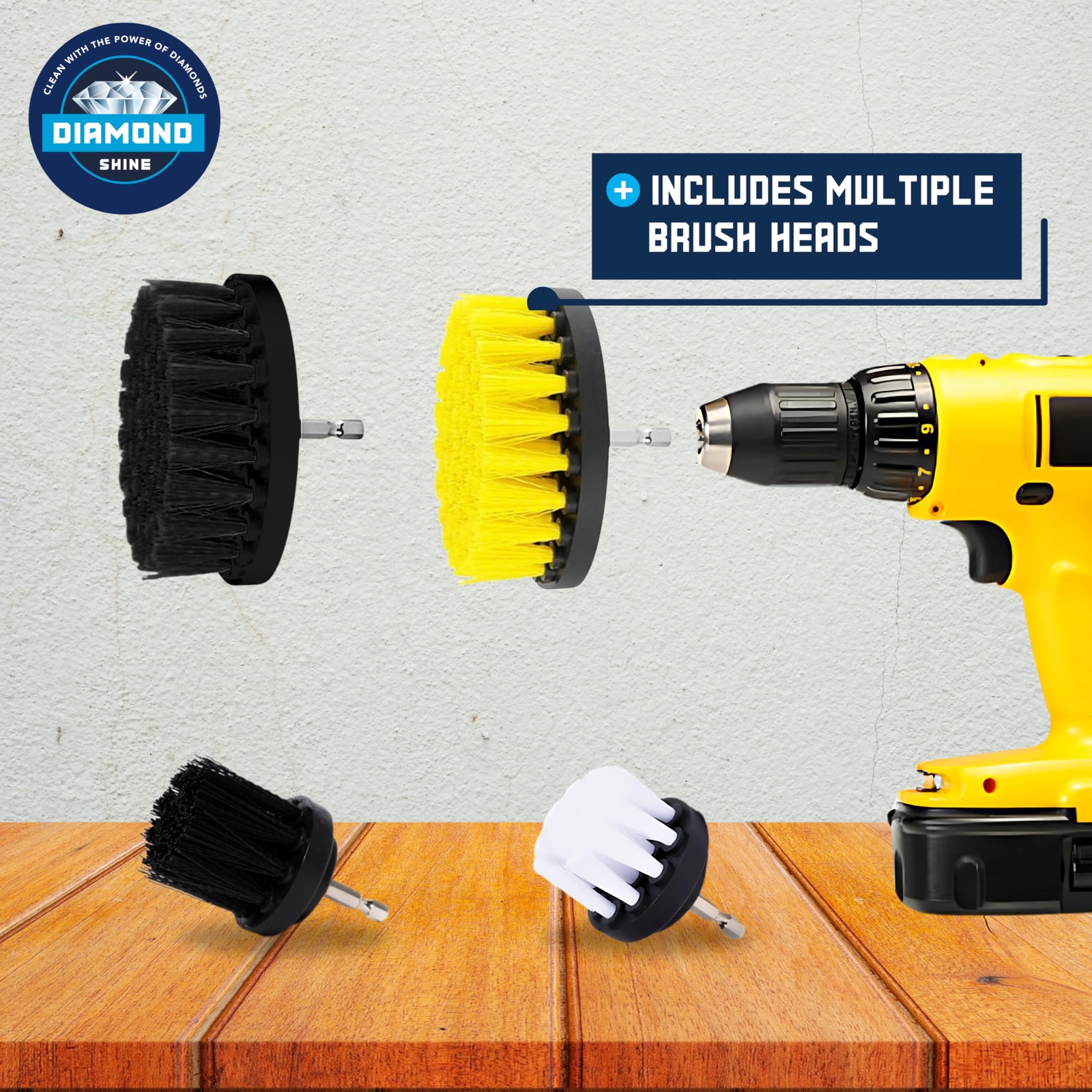 21piece Drill Power Scrubber Attachment Set “ Includes Scrub Pads Sponges And Br