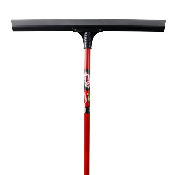 Libman High Power Commercial 24″ Rubber Flex Blade Floor Squeegee Red Steel Hand