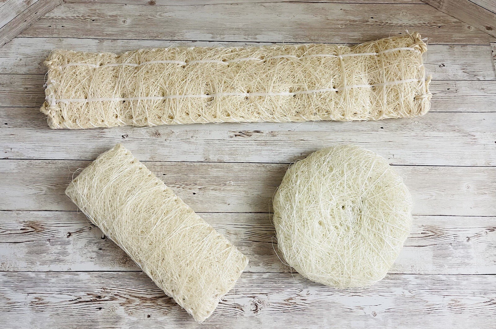 3x Estropajo De Ixtle Mexicano Ixtle Scourer Body Scrub 100% Natural Fibers