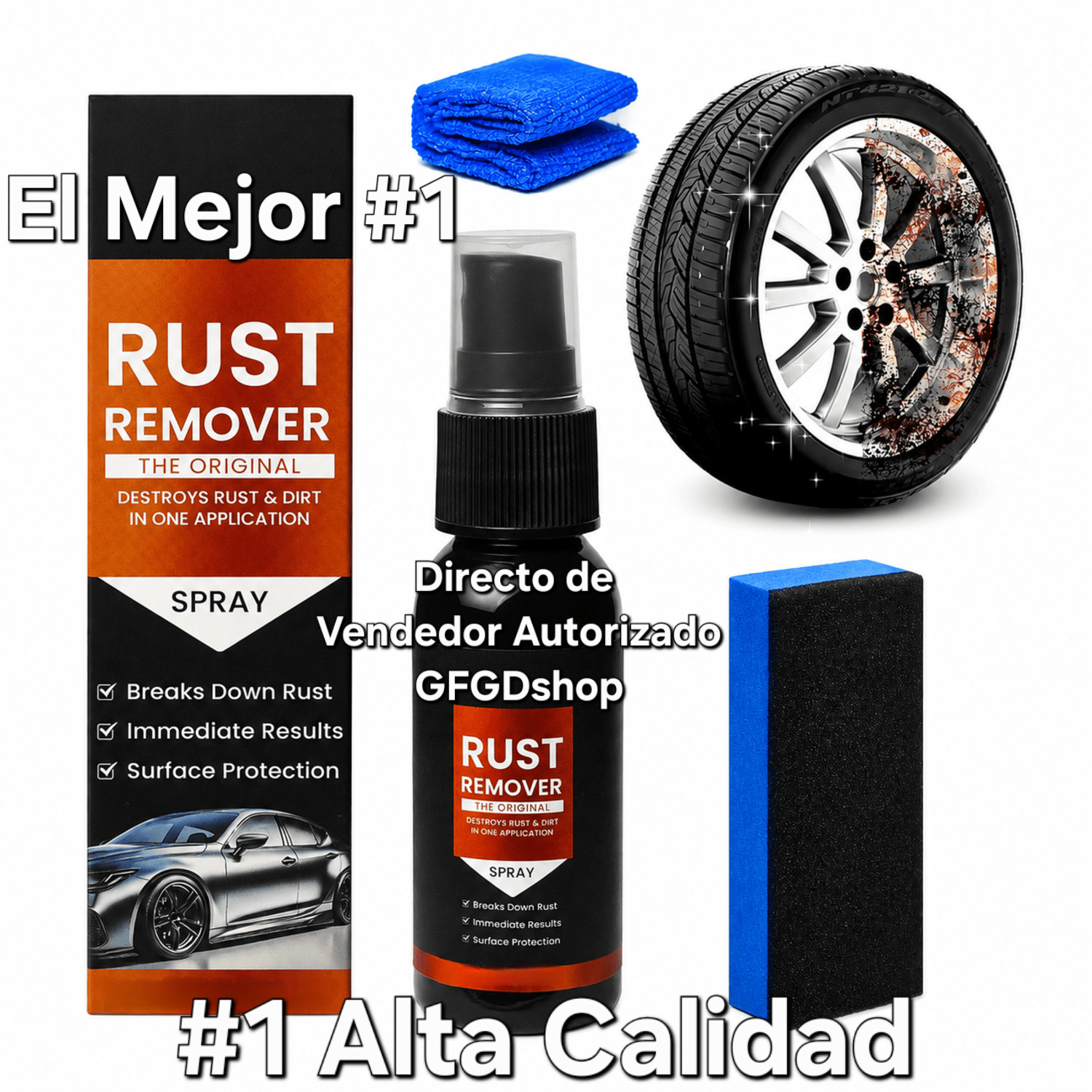 Limpiador De Oxido Removedor De Oxido Para Limpiar Metal Pintura Desoxidar Rust