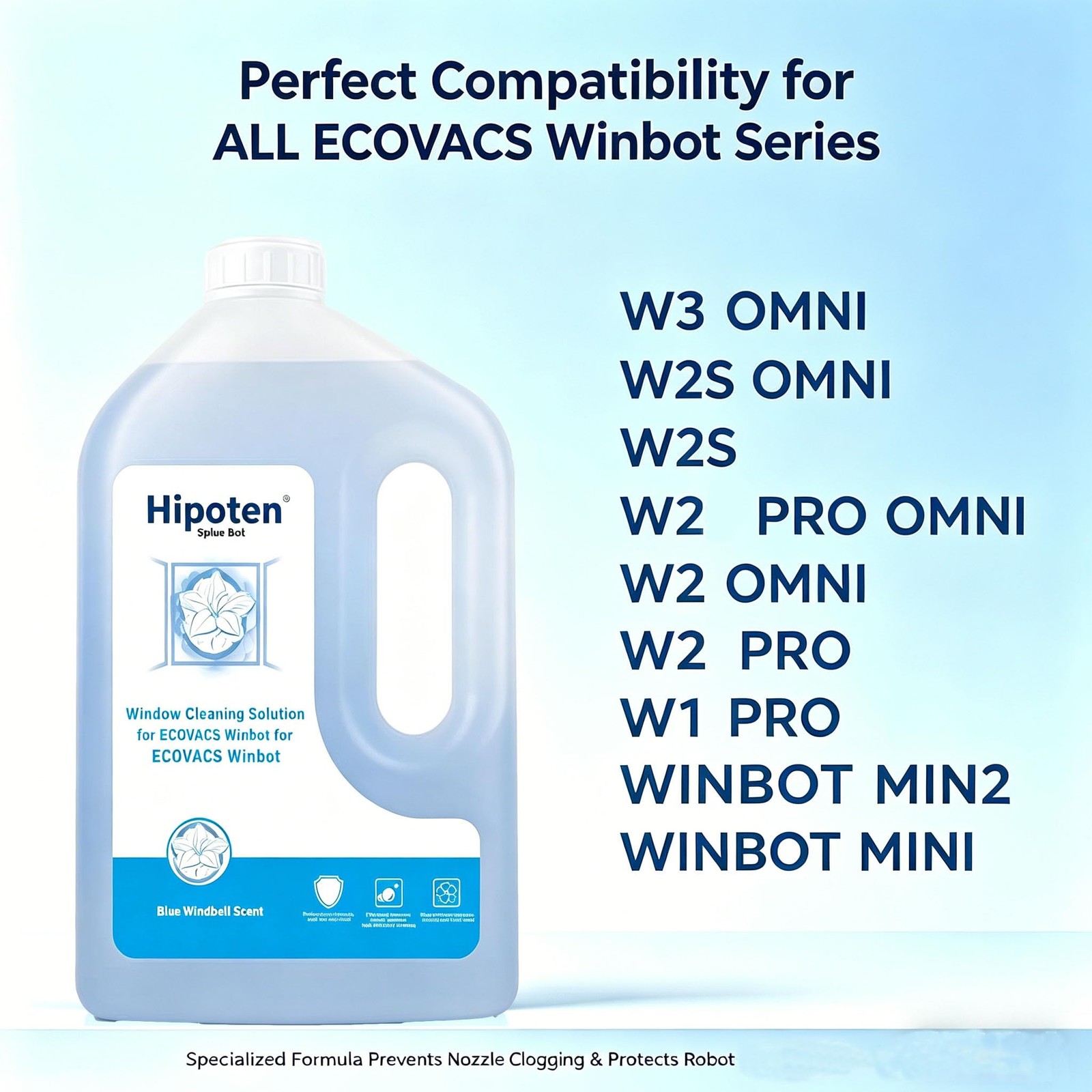 1L Window Cleaning Solution for ECOVACS Winbot W3/W2S/W2 PRO/W1/MINI Series -…
