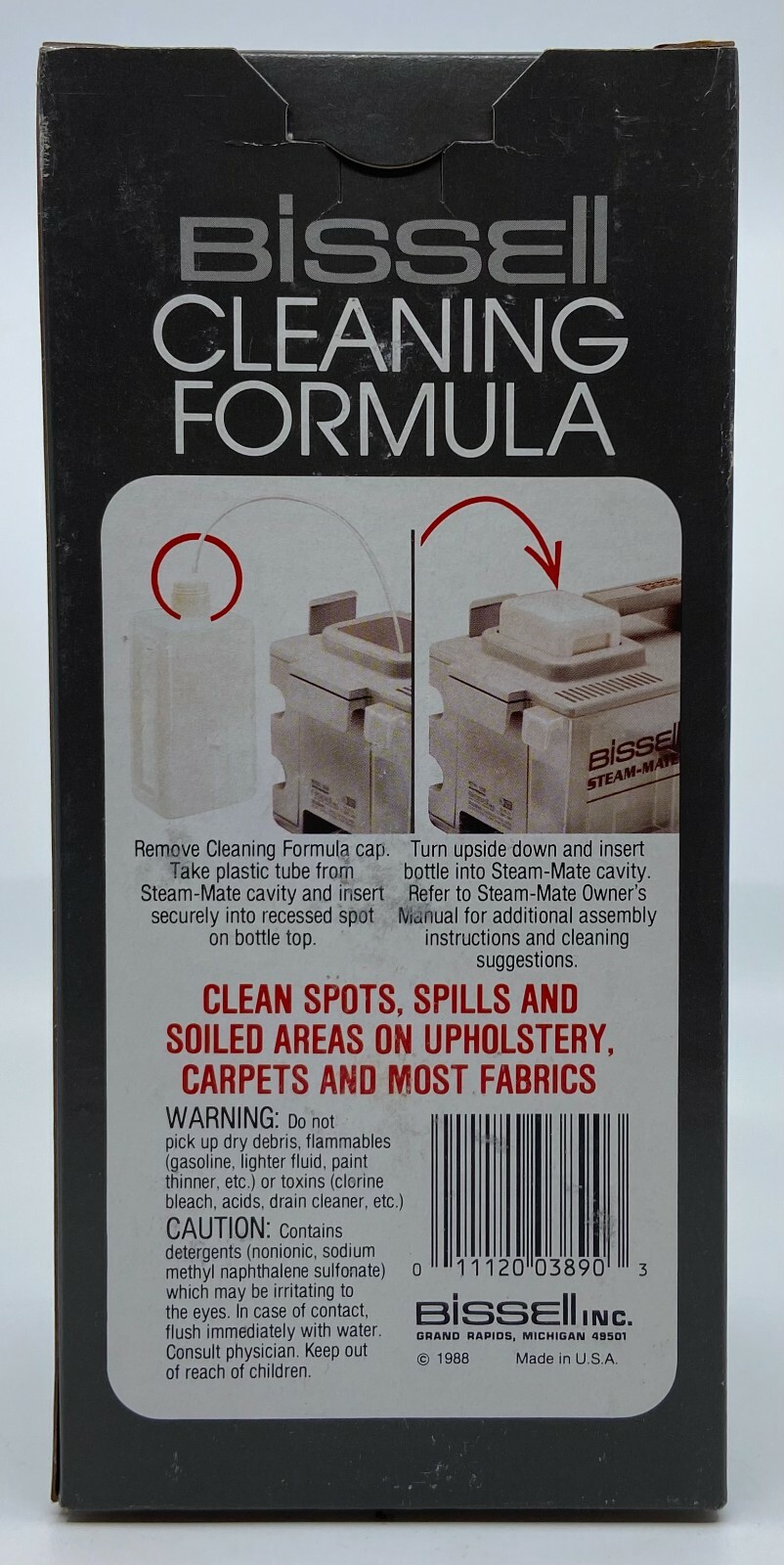Genuine OEM Bissell Concentrated Steam-Mate Cleaning Solution Formula 48oz