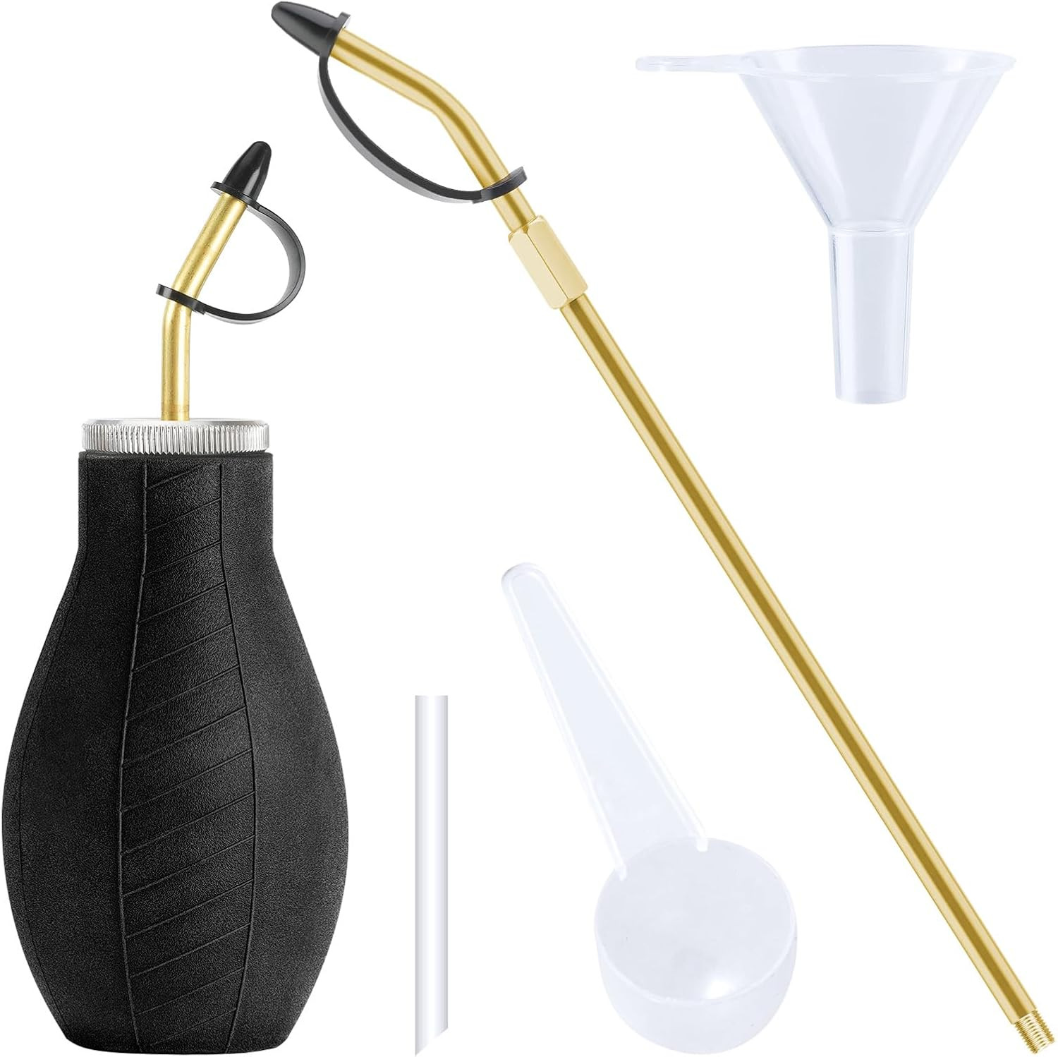 Powder Duster,Diatomaceous Earth Applicator, Large Bulb Duster with Long Metal T