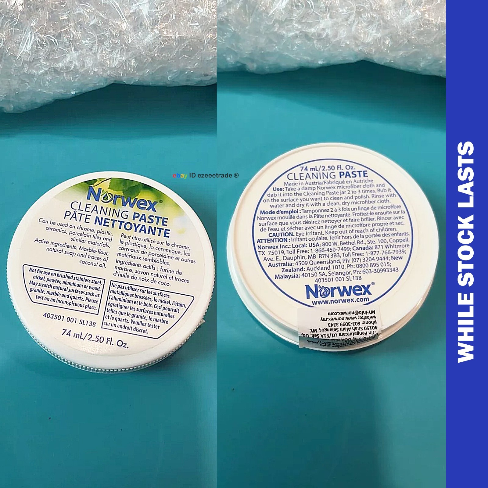 Norwex Cleaning Paste 2.5oz Multi Purpose Stain Remover Cleaner