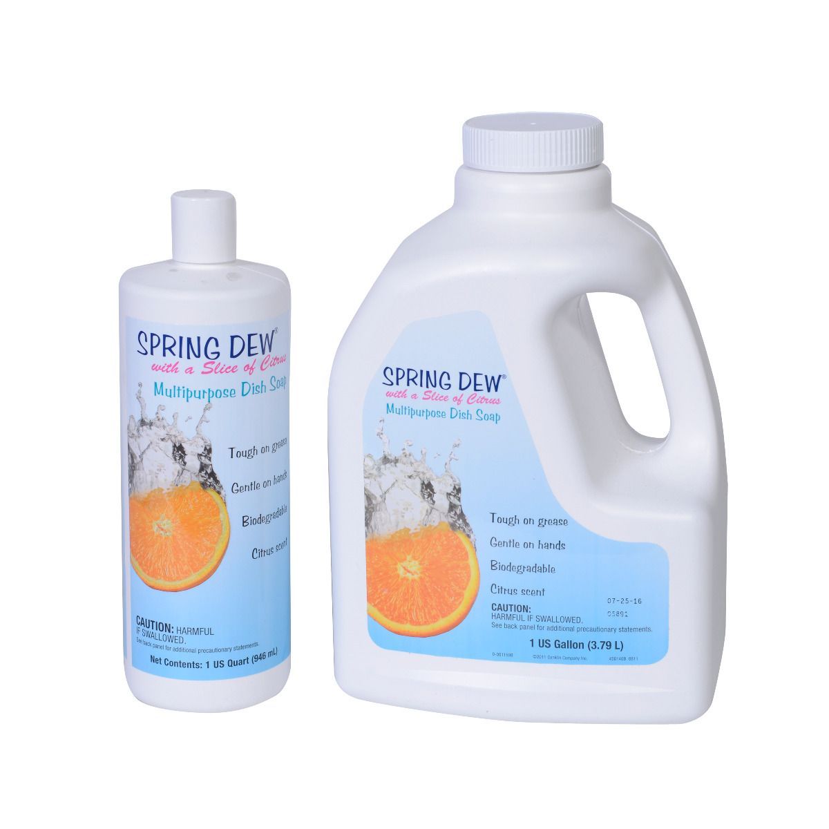 SPRING DEW® SLICE OF CITRUS MULTIPURPOSE DISH SOAP, Conklin Company concentrated
