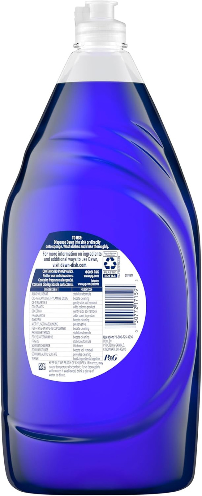 Dawn Platinum plus Powersuds Liquid Dish Soap, 38 Oz. Bottle