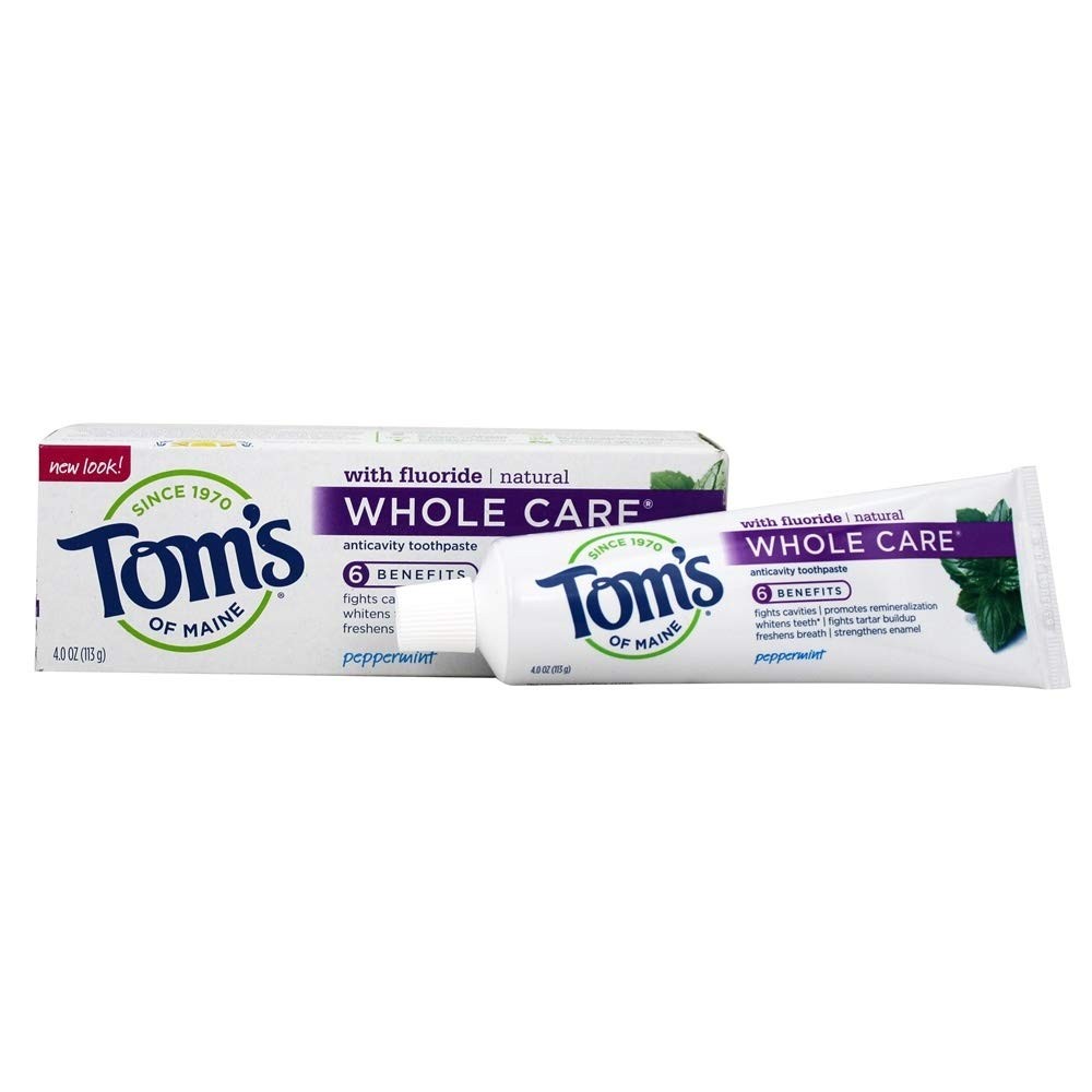 Tom’s of Maine Whole Care Fluoride, Peppermint, 4 Ounce