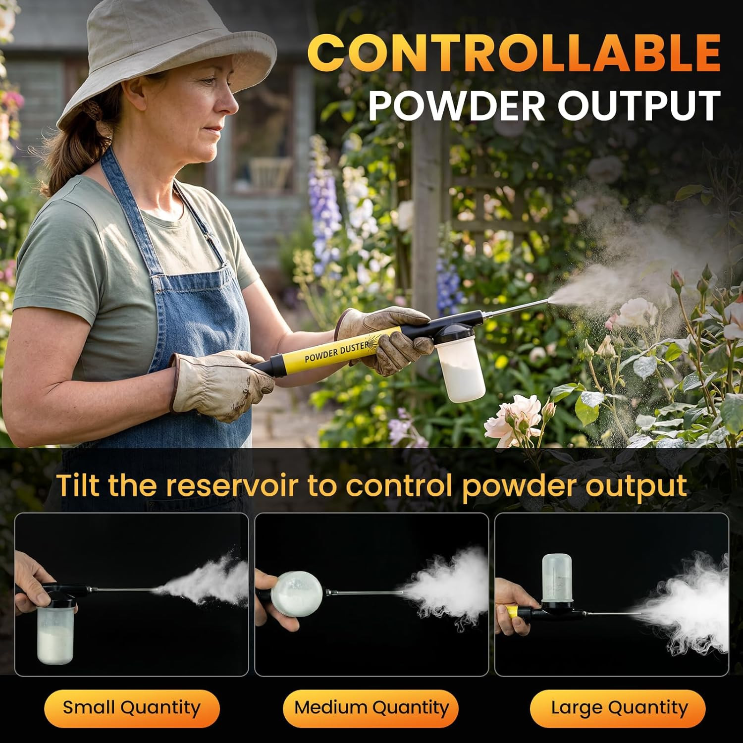 Diatomaceous Earth Duster 4FT Telescopic Pump Applicator Indoor Outdoor | Clog-F