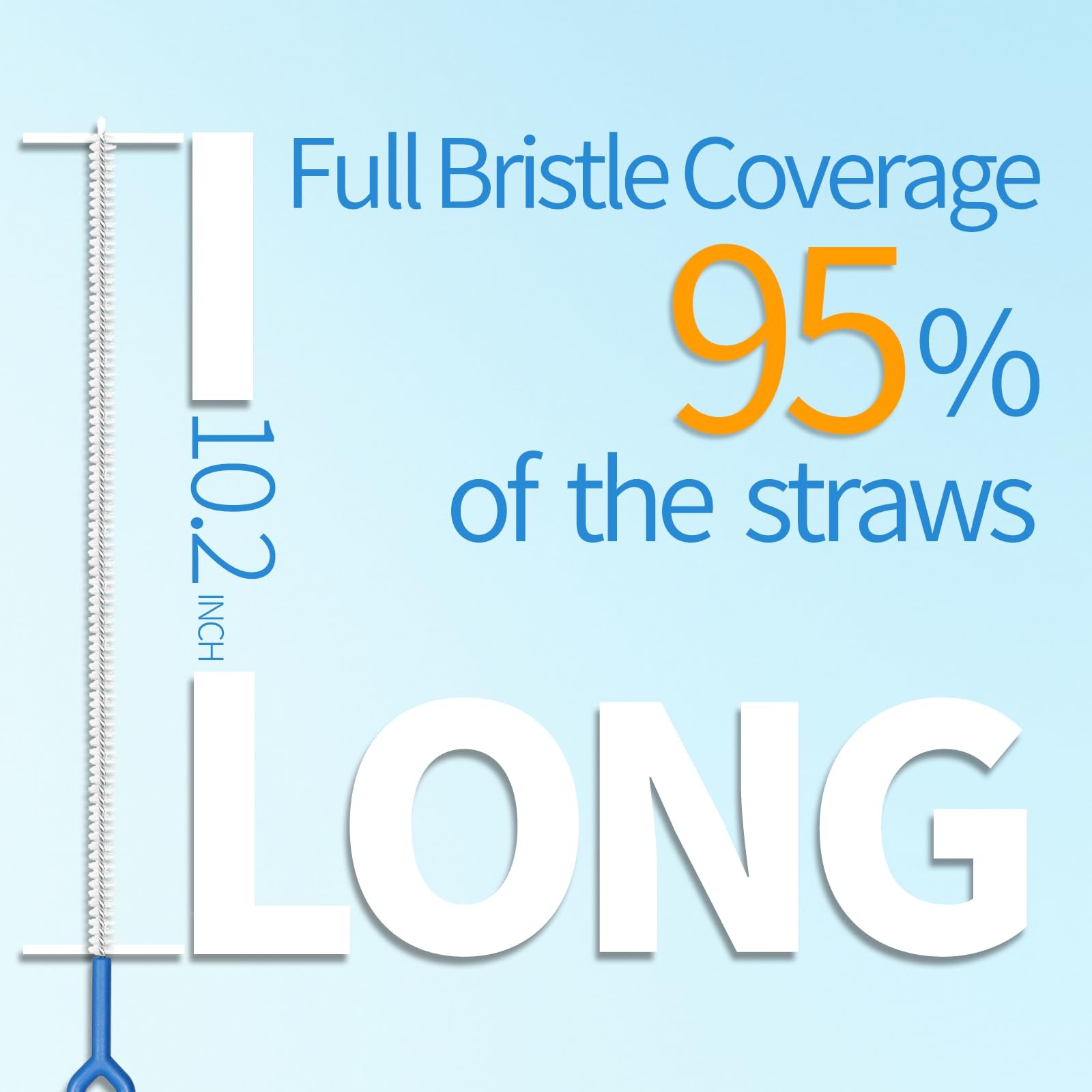 6 Pack Straw Cleaner Brush – 12.6 Inch Extra Long Straw Cleaners Different Si…