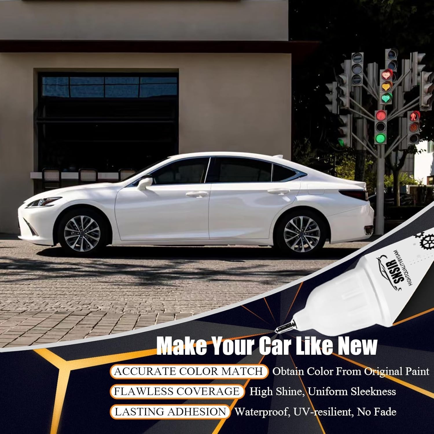 Car Touch up Paint(1J7 Atomic Silver) Compatible with Lexus, Car Paint Pen Scrat